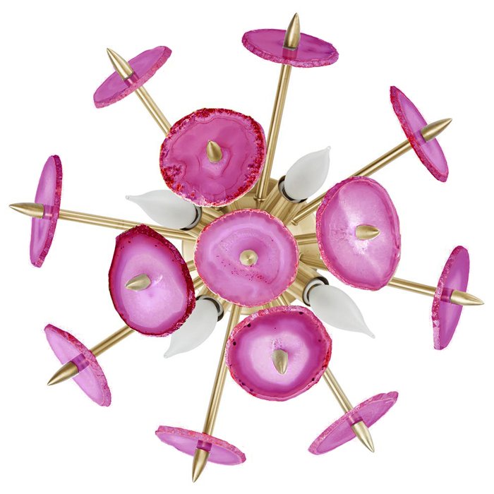 Бра Emporium Pink Agate Burst Sconce Brass Латунь Пурпурный Бра Emporium Pink Agate Burst Sconce Brass Латунь Пурпурный в Волгограде | Loft Concept
