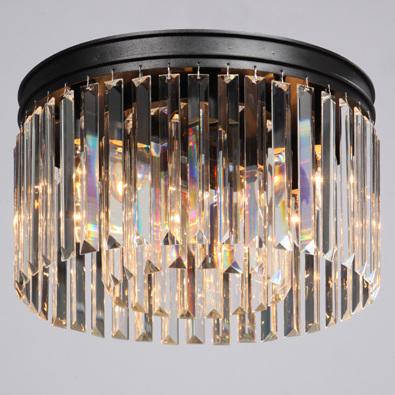 Потолочный светильник ODEON CLEAR GLASS Prism Round 2-TIER 40 см Черный Потолочный светильник ODEON CLEAR GLASS Prism Round 2-TIER 40 см Черный в Волгограде | Loft Concept