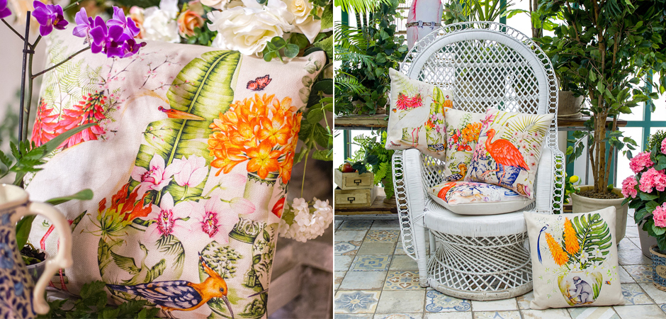 Декоративная подушка White Heron and Hoopoe Pillow Декоративная подушка White Heron and Hoopoe Pillow - Loft-Concept в Волгограде