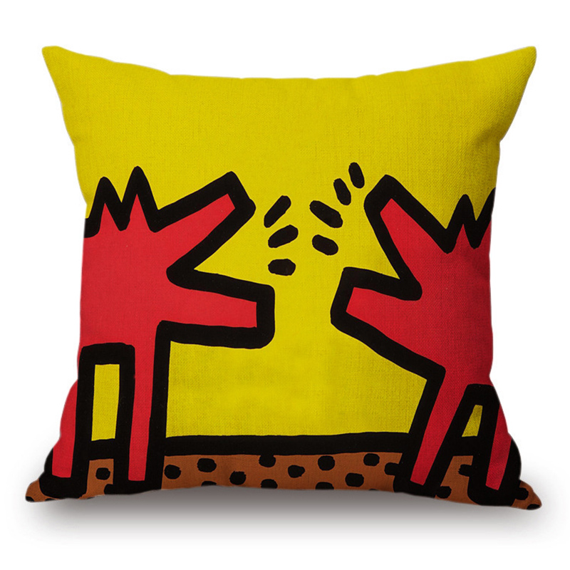 Подушка Keith Haring 1 Мульти Подушка Keith Haring 1 Мульти в Волгограде | Loft Concept