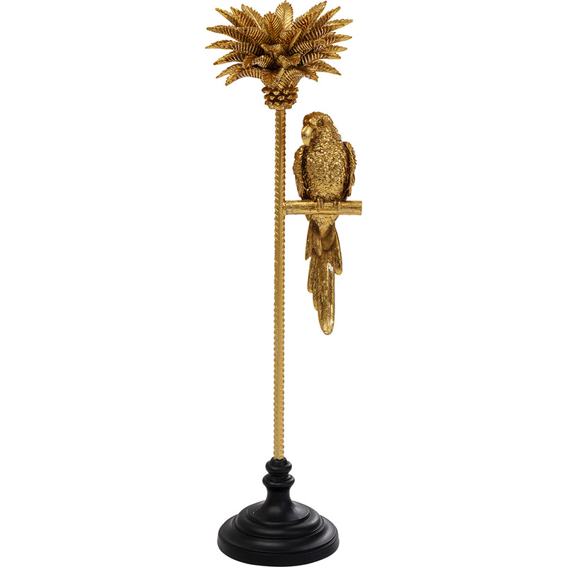 Подсвечник Golden Parrot on a palm tree Золотой в Волгограде | Loft Concept 