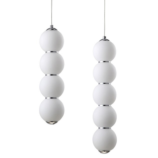 Светильник PEARLS Suspension Pendant Lamp A-B Белый Хром Светильник PEARLS Suspension Pendant Lamp A-B Белый Хром в Волгограде | Loft Concept