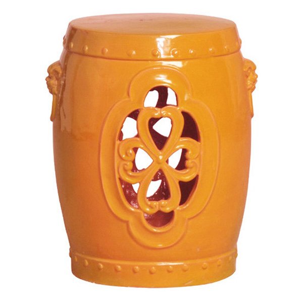 Керамический табурет Clover Garden Stool - Orange Оранжевый Керамический табурет Clover Garden Stool - Orange Оранжевый в Волгограде | Loft Concept