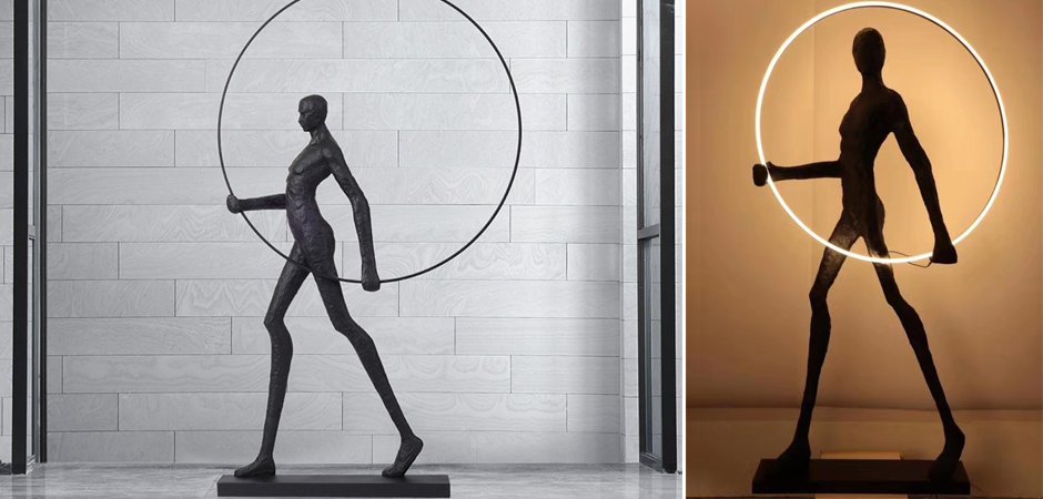 Торшер Man carries light circle Торшер Man carries light circle - Loft-Concept в Волгограде