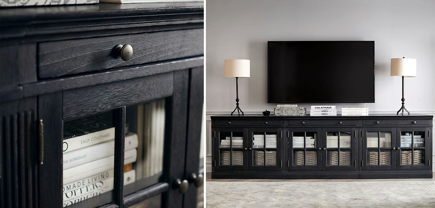 Комод длинный Benjamin Glass Doors long - фото №1