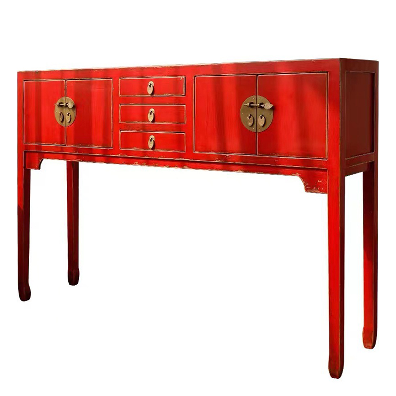 Красная Консоль в Китайском Стиле Red Console Chinese Красный Красная Консоль в Китайском Стиле Red Console Chinese Красный в Волгограде | Loft Concept