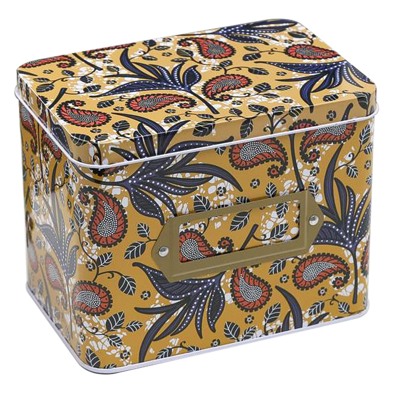 Шкатулка металлическая Paisley Leaves Colorful Metal Tea Box Мульти Шкатулка металлическая Paisley Leaves Colorful Metal Tea Box Мульти в Волгограде | Loft Concept