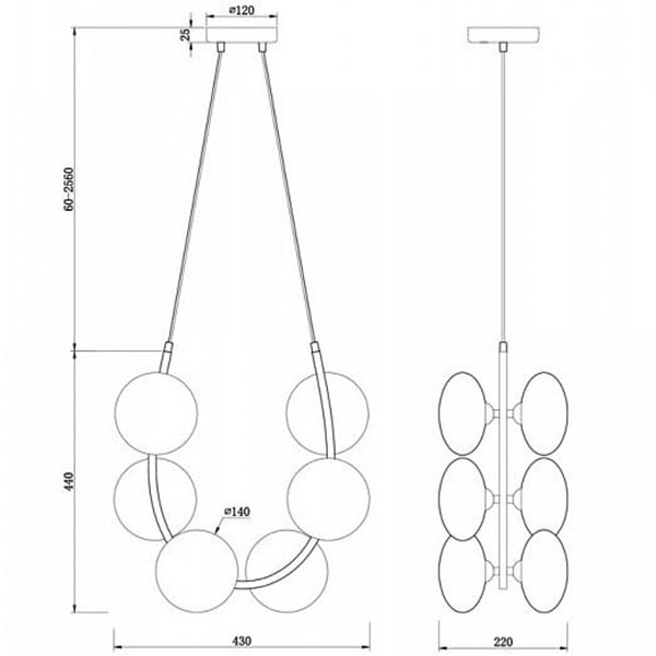 Люстра Marcan 6 Ball Chandelier Black Люстра Marcan 6 Ball Chandelier Black в Волгограде