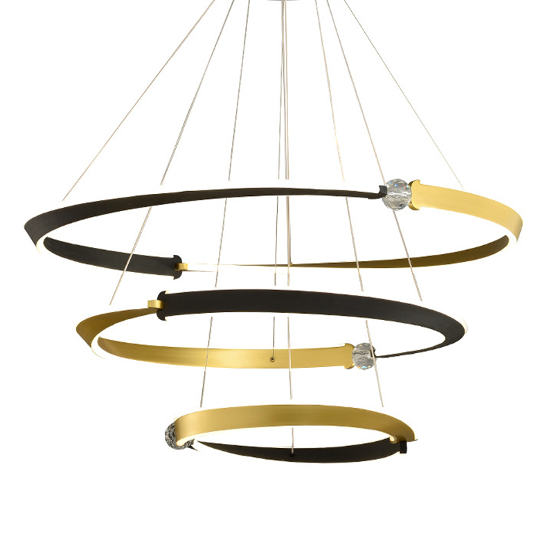 Люстра Кольца Ring Horizontal Cyril Три кольца Черный Золотой Черный Золотой Люстра Кольца Ring Horizontal Cyril Три кольца Черный Золотой Черный Золотой в Волгограде | Loft Concept