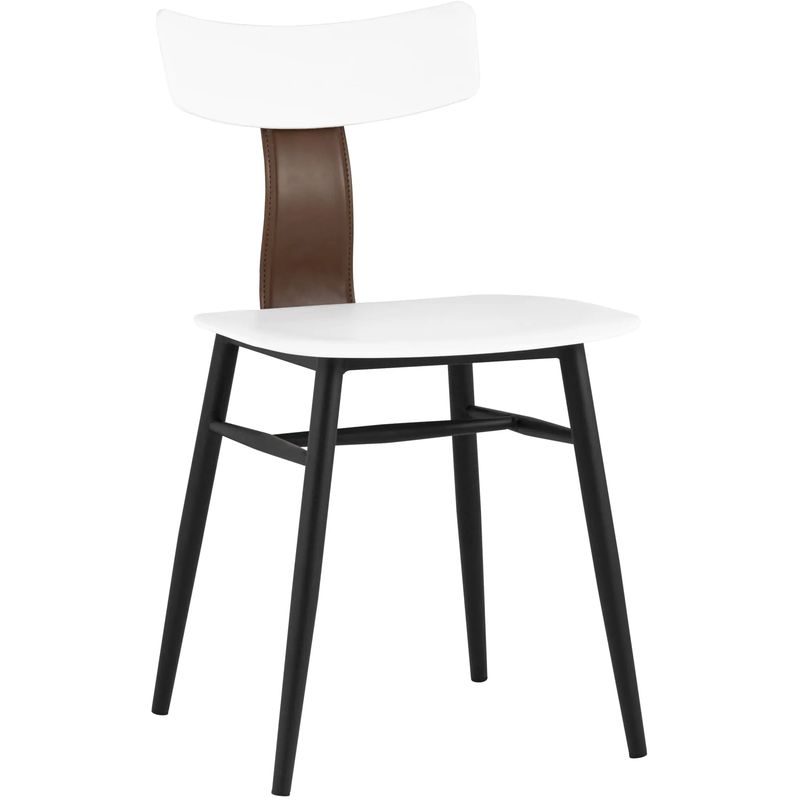 Стул ANT White Eco-Leather Белый Коричневый Черный Стул ANT White Eco-Leather Белый Коричневый Черный в Волгограде | Loft Concept