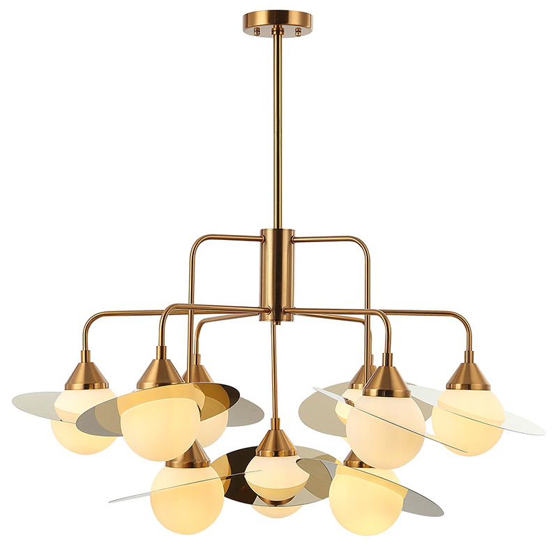 Люстра Phainon Gold Chandelier 9 Золотой Белый Люстра Phainon Gold Chandelier 9 Золотой Белый в Волгограде | Loft Concept