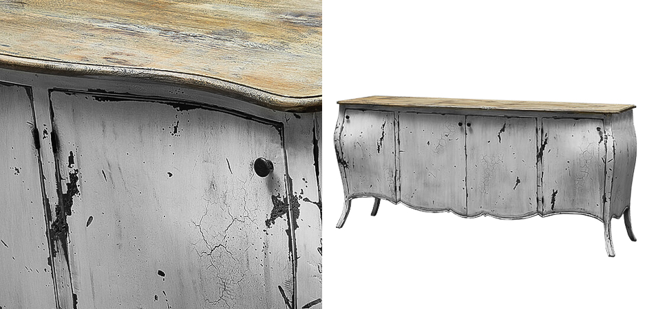 Комод длинный в стиле прованс White Vintage Commode Белый Комод длинный в стиле прованс White Vintage Commode Белый - Loft-Concept в Волгограде