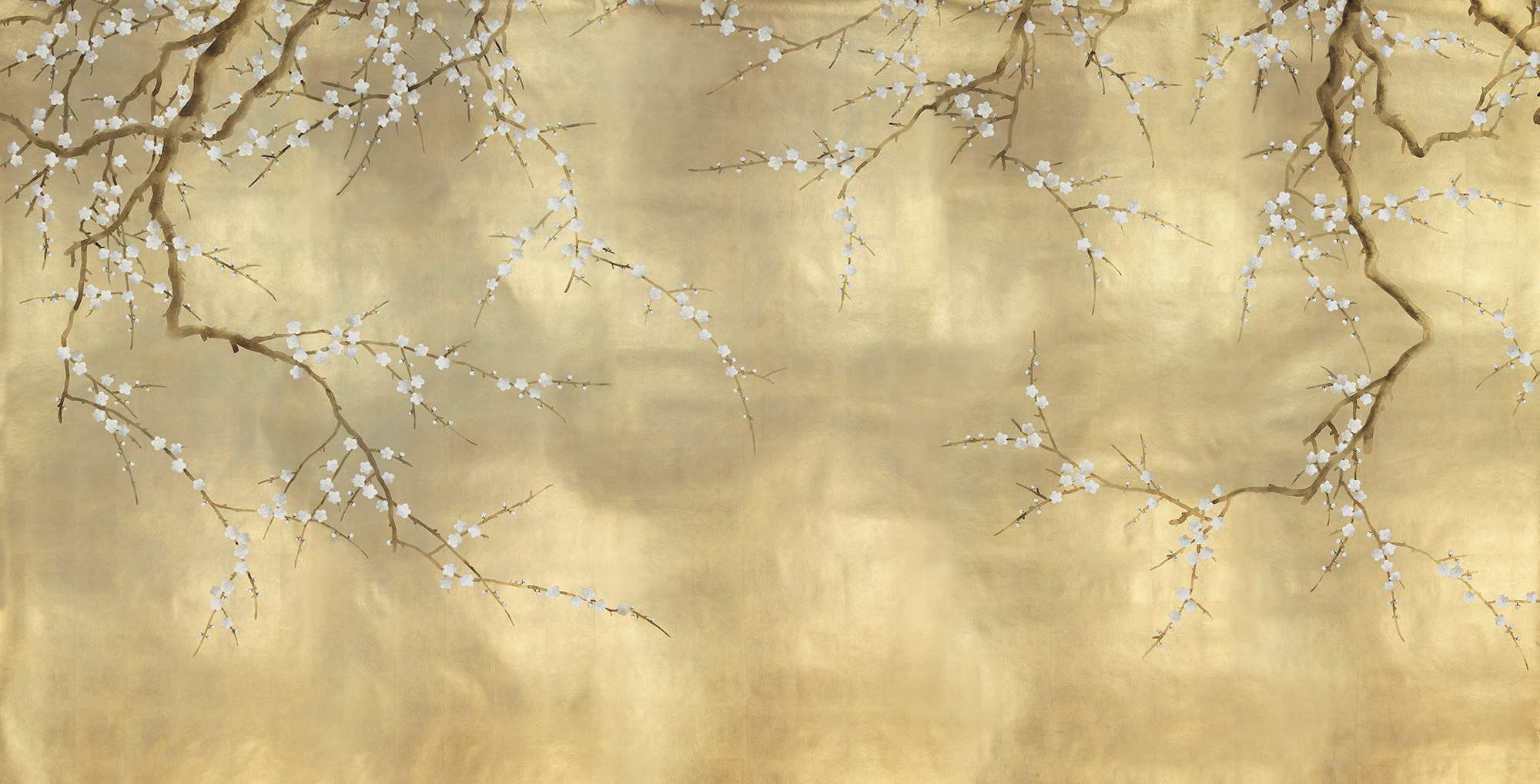 Обои ручная роспись Plum Blossom Colourway SC-231 on Krugerrand gilded paper Обои ручная роспись Plum Blossom Colourway SC-231 on Krugerrand gilded paper - постер Loft-Concept в Волгограде