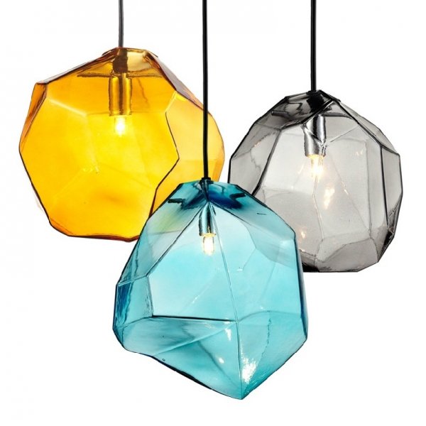 Подвесной светильник Color Ice Cube Pendant Янтарь (Amber) Светло-голубой Серый (Gray) Подвесной светильник Color Ice Cube Pendant Янтарь (Amber) Светло-голубой Серый (Gray) в Волгограде | Loft Concept