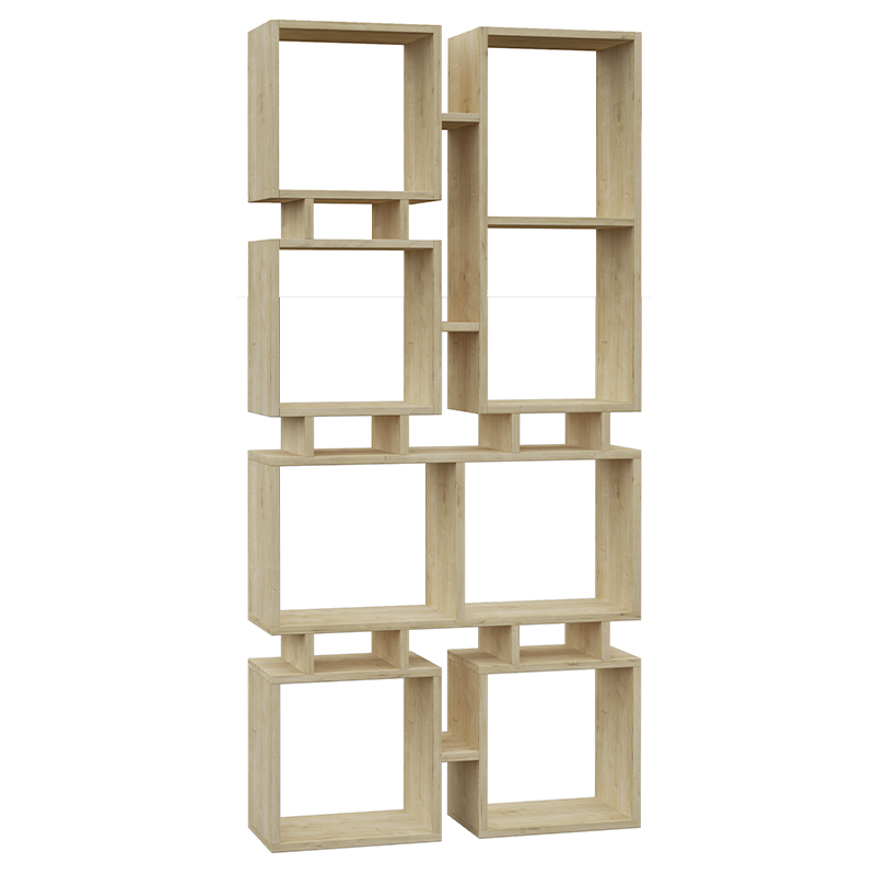 Стеллаж прямой цвета древесины с 8-ю открытыми полками RAIL BOOKCASE NO.1 OAK Древесина Стеллаж прямой цвета древесины с 8-ю открытыми полками RAIL BOOKCASE NO.1 OAK Древесина в Волгограде | Loft Concept