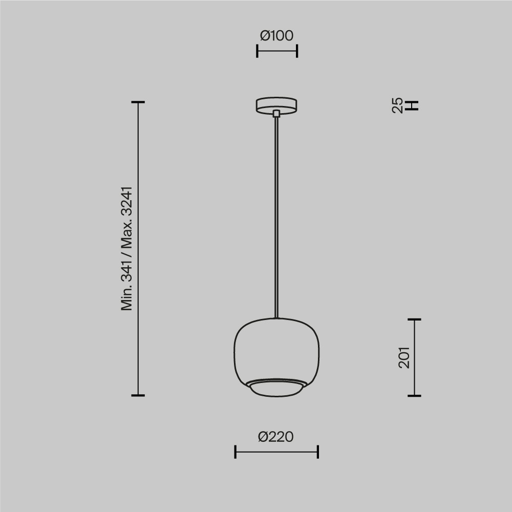 Подвесной светильник Brio Черный 3000К 12Вт в Волгограде