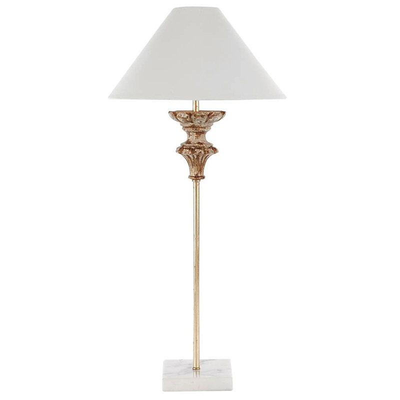 Настольная лампа Gilbert Provence Table lamp Белый Коричневый винтаж Настольная лампа Gilbert Provence Table lamp Белый Коричневый винтаж в Волгограде | Loft Concept