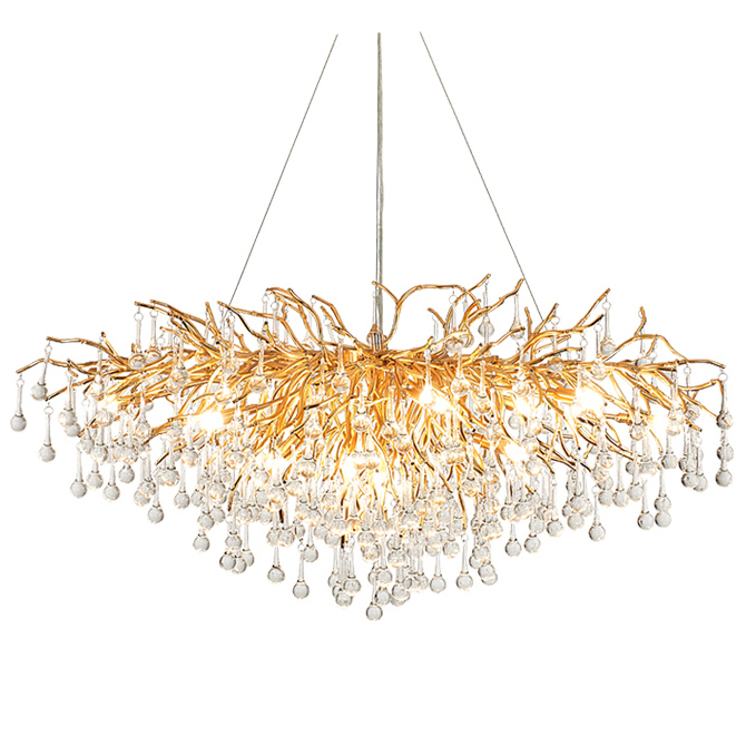 Люстра Droplet Chandelier circle Золотой Прозрачное Стекло Шампань Люстра Droplet Chandelier circle Золотой Прозрачное Стекло Шампань в Волгограде | Loft Concept