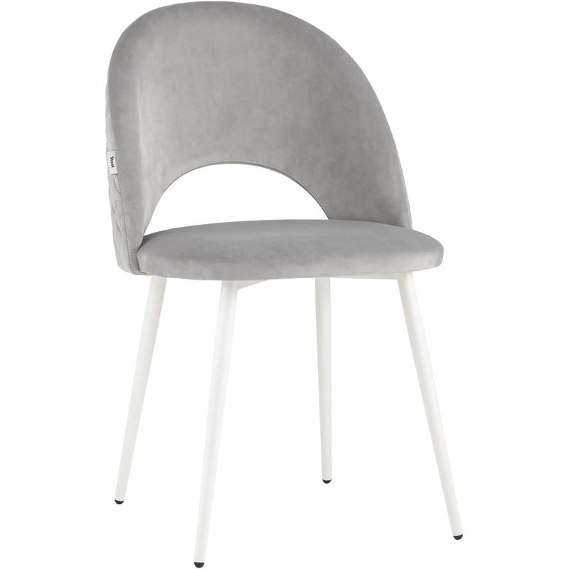 Стул CLIFF Chair Светло-Серый Велюр Светло-серый Белый Стул CLIFF Chair Светло-Серый Велюр Светло-серый Белый в Волгограде | Loft Concept