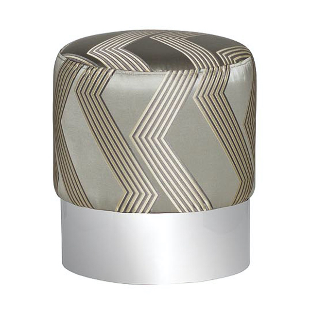 Пуф Silver Chevron Puff Бежево-серый Серебряный в Волгограде | Loft Concept 
