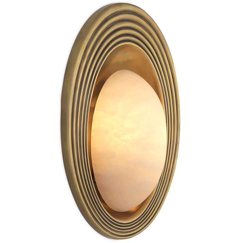 Бра Eichholtz Wall Lamp Savono Латунь Античная полированная Белый Бра Eichholtz Wall Lamp Savono Латунь Античная полированная Белый в Волгограде | Loft Concept