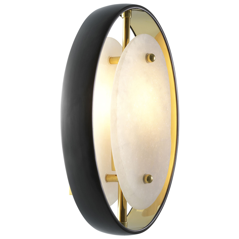 Бра Eichholtz Wall Lamp Trissoni Глянцевое золото Прозрачный Белый Бра Eichholtz Wall Lamp Trissoni Глянцевое золото Прозрачный Белый в Волгограде | Loft Concept