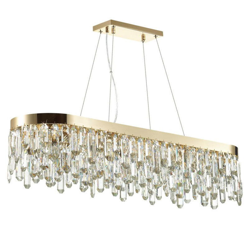 Люстра Crystal Polyhedrons Linear Gold Глянцевое золото Прозрачное Стекло Люстра Crystal Polyhedrons Linear Gold Глянцевое золото Прозрачное Стекло в Волгограде | Loft Concept