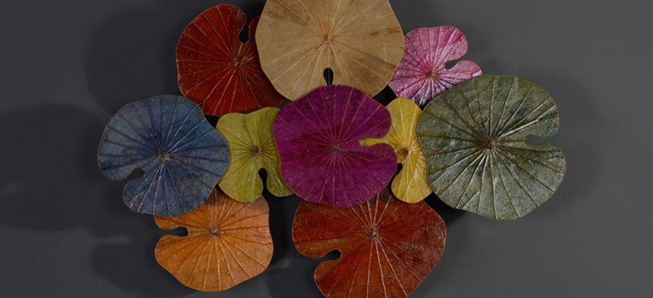 Арт-объект Disc wall art Lotus leaves II - фото №1
