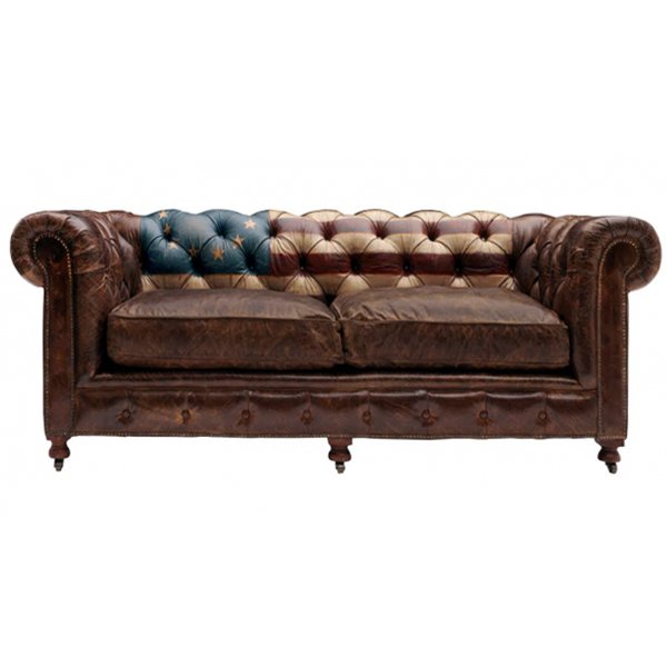 Диван Chesterfield Rebel Sofa Stars & Stripes Andrew Martin Коричневый Диван Chesterfield Rebel Sofa Stars & Stripes Andrew Martin Коричневый в Волгограде | Loft Concept