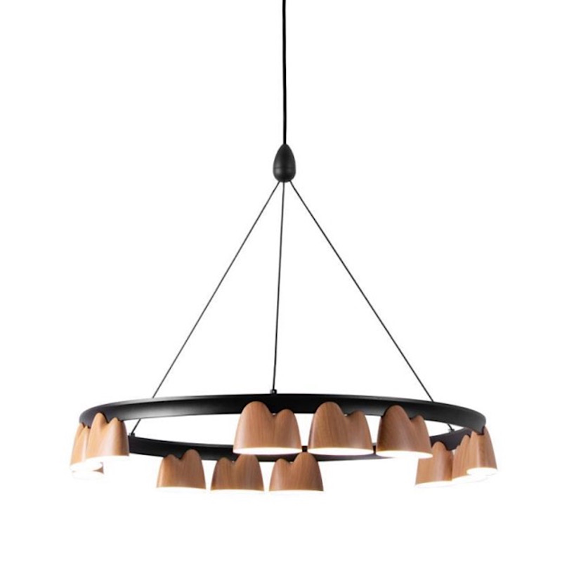 Люстра Collection Wooden Eco Light  Черный матовый Прозрачный в Волгограде | Loft Concept 