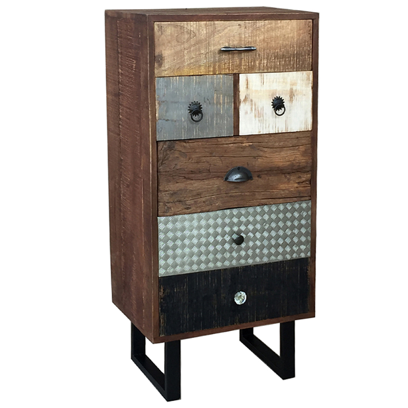 Высокий комод ручной работы Handmade Wooden Коричневый Серебряный Черный Серый Белый Высокий комод ручной работы Handmade Wooden Коричневый Серебряный Черный Серый Белый в Волгограде | Loft Concept
