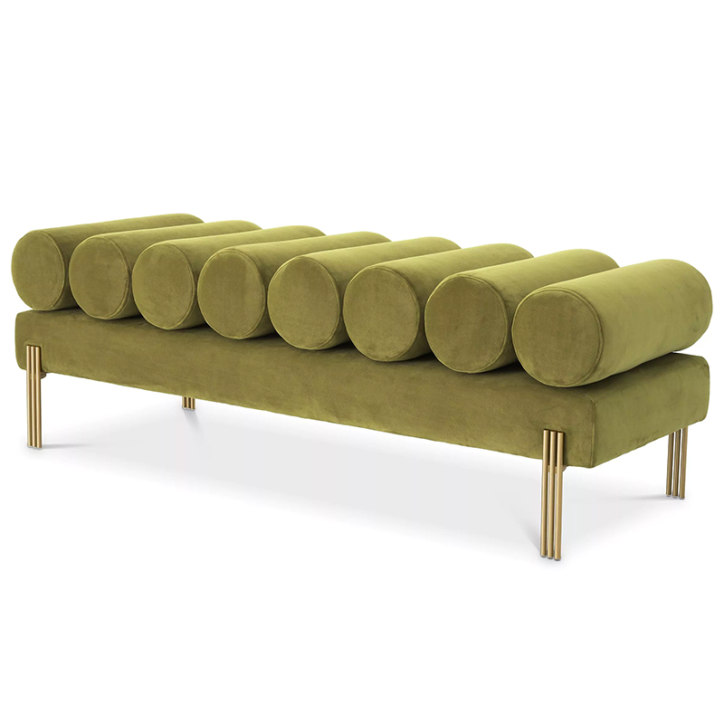 Банкетка Eichholtz Bench Oxley Green Зеленый Латунь в Волгограде | Loft Concept 