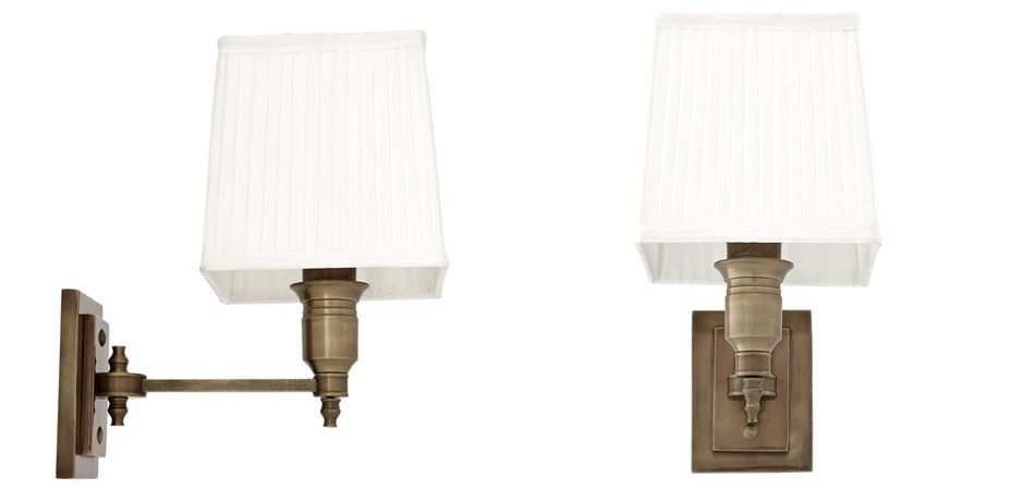 Бра Wall Lamp Lexington Single Brass+White Бра Wall Lamp Lexington Single Brass+White - Loft-Concept в Волгограде