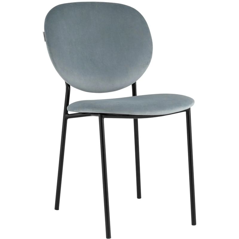 Стул Stanley Chair Пыльно-Голубой Велюр Голубой пастельный Черный Стул Stanley Chair Пыльно-Голубой Велюр Голубой пастельный Черный в Волгограде | Loft Concept