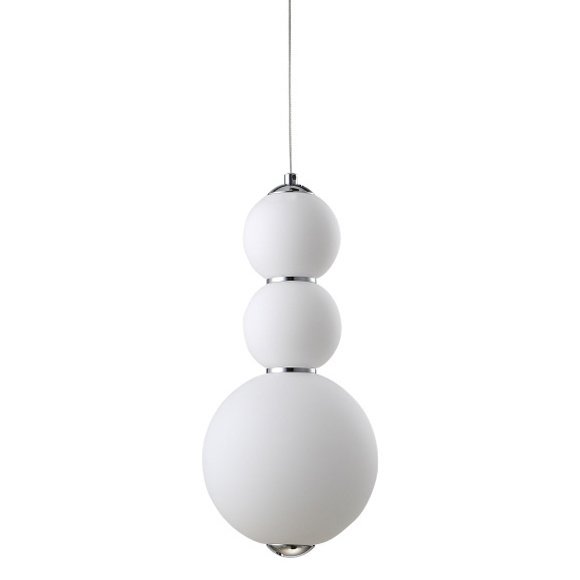 Люстра PEARLS Suspension Pendant Lamp D Белый Хром Люстра PEARLS Suspension Pendant Lamp D Белый Хром в Волгограде | Loft Concept