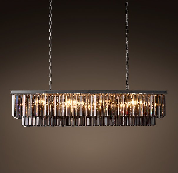 Люстра RH 1920s Odeon Smoke Glass Fringe Black iron 125 Черный Люстра RH 1920s Odeon Smoke Glass Fringe Black iron 125 Черный в Волгограде | Loft Concept