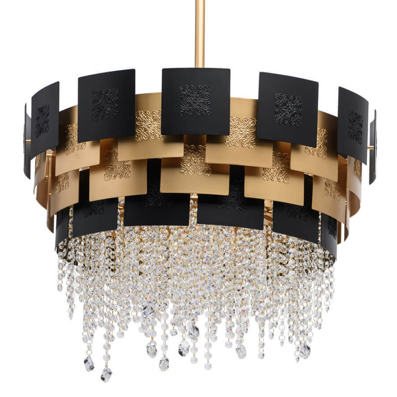 Люстра Engraving Plates Black Gold Черный Золотой Люстра Engraving Plates Black Gold Черный Золотой в Волгограде | Loft Concept