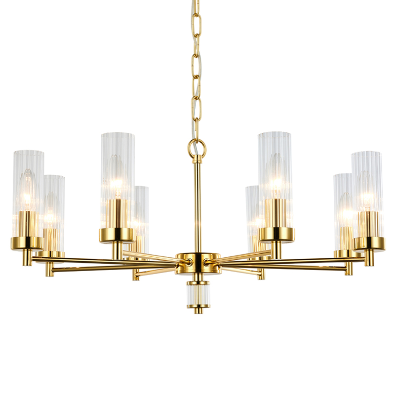 Люстра Jeanette Chandelier Gold 66 Глянцевое золото Прозрачный Люстра Jeanette Chandelier Gold 66 Глянцевое золото Прозрачный в Волгограде | Loft Concept