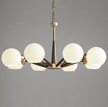 Люстра Thalia chandelier White glass Золотой Белый Черный Люстра Thalia chandelier White glass Золотой Белый Черный в Волгограде | Loft Concept