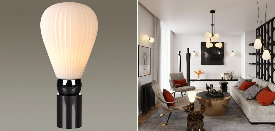 Настольная Лампа Cappadocia Черно-белая Настольная Лампа Cappadocia Черно-белая - Loft-Concept в Волгограде