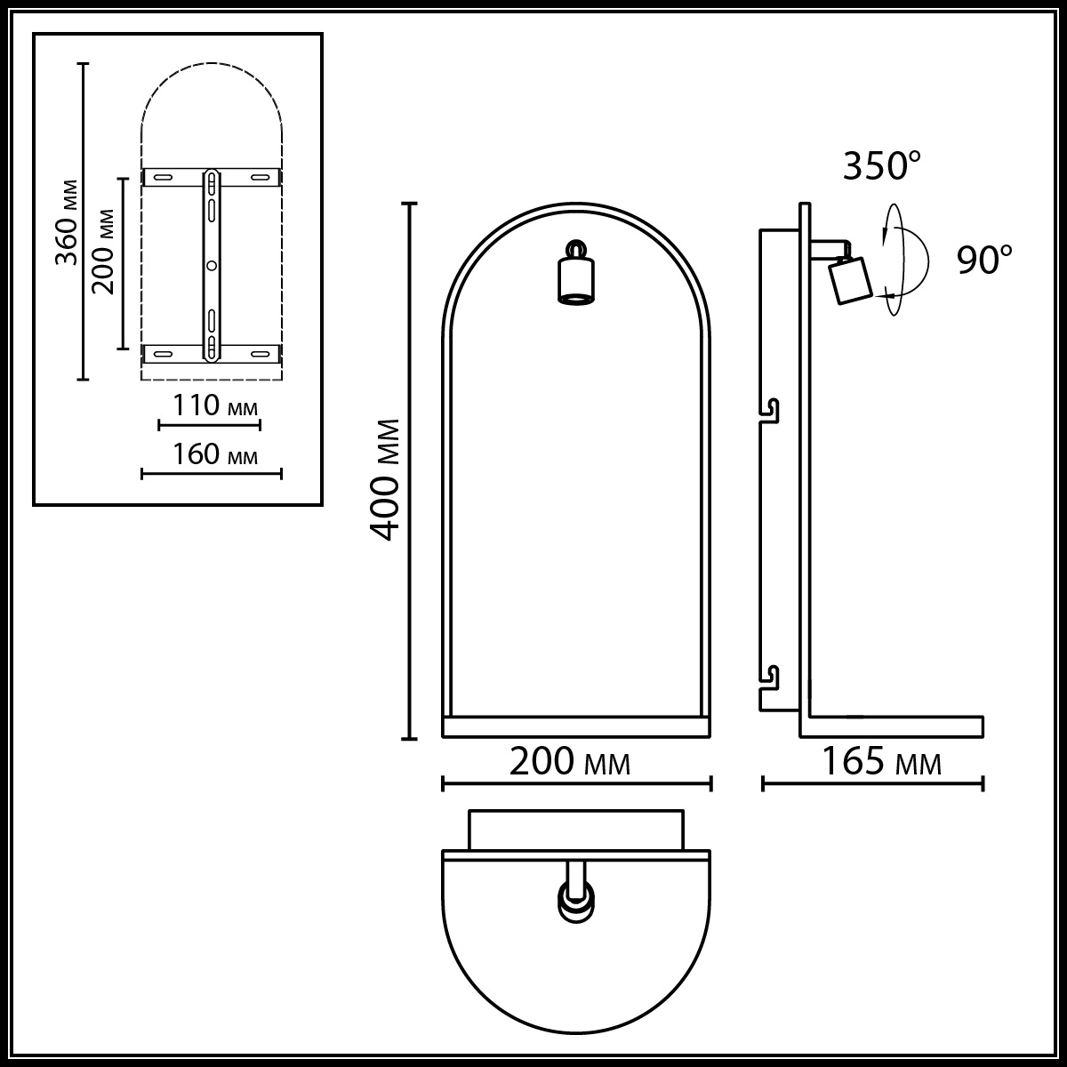 Настенный светильник зеленого цвета с бронзовой рамкой овальной формы с полкой Herbarium  в Волгограде