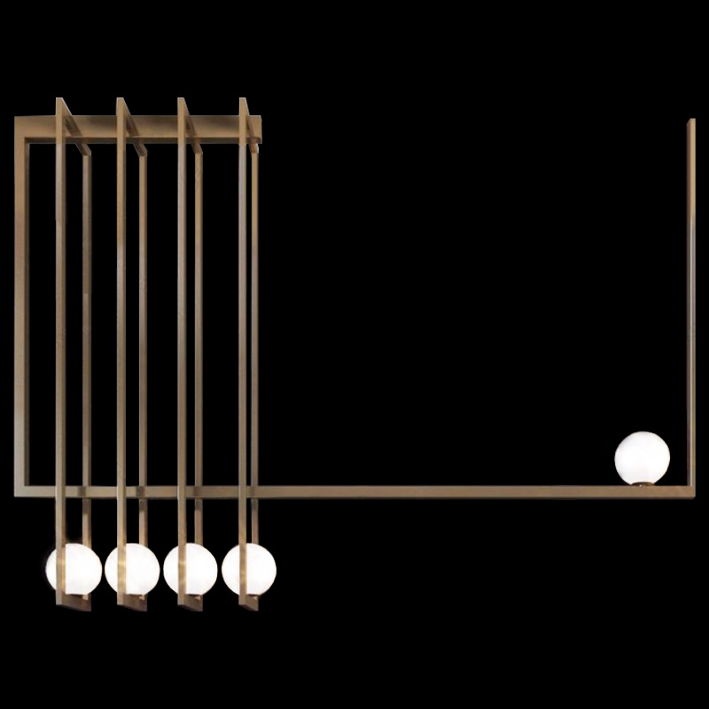 Потолочный светильник VeniceM ceiling lamp Белый Латунь Потолочный светильник VeniceM ceiling lamp Белый Латунь в Волгограде | Loft Concept