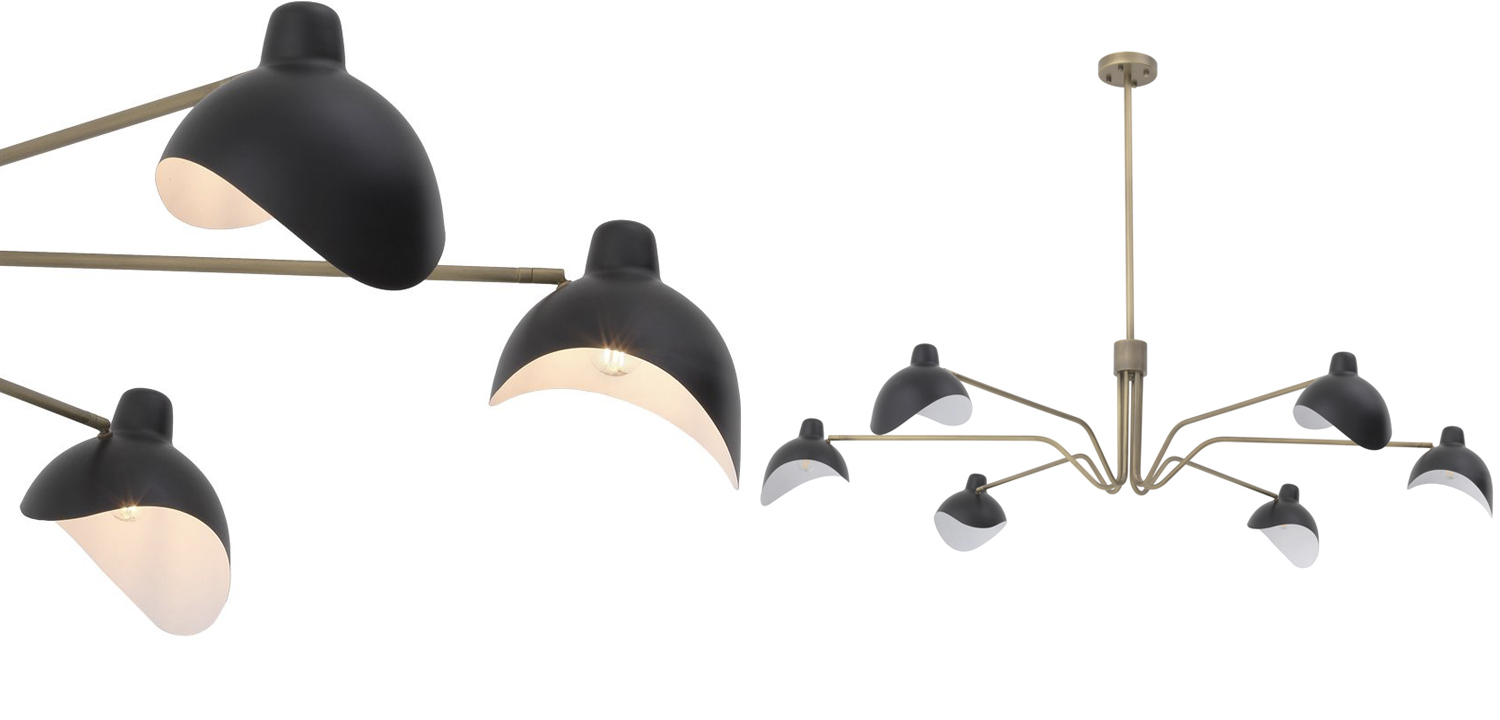 Люстра Eichholtz Chandelier Tyler brass - фото