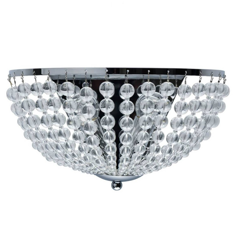 Бра Virginia Clear Beads Wall Lamp chrome Хром Прозрачное Стекло Бра Virginia Clear Beads Wall Lamp chrome Хром Прозрачное Стекло в Волгограде | Loft Concept