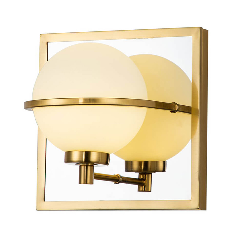 Бра Ball Reflection Wall Lamp Латунь Белый Бра Ball Reflection Wall Lamp Латунь Белый в Волгограде | Loft Concept
