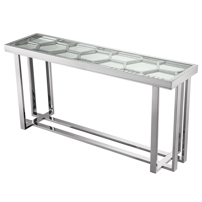 Консоль Philipp Plein Console Table Skeleton Chrome Хром Прозрачное Стекло Консоль Philipp Plein Console Table Skeleton Chrome Хром Прозрачное Стекло в Волгограде | Loft Concept