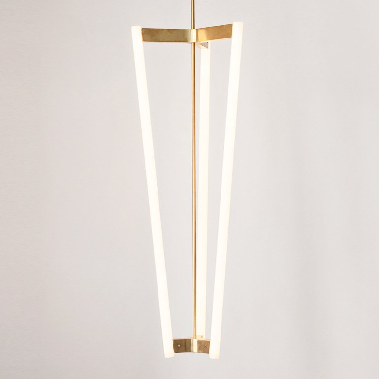 Люстра Michael Anastassiades TUBE CHANDELIER Латунь Белый Люстра Michael Anastassiades TUBE CHANDELIER Латунь Белый в Волгограде | Loft Concept