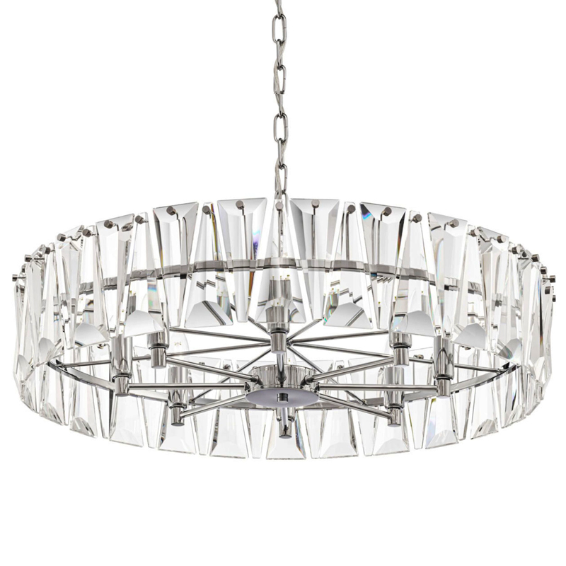 Люстра Ruby Crystal Chandelier Chrome 75 Хром Прозрачное Стекло Люстра Ruby Crystal Chandelier Chrome 75 Хром Прозрачное Стекло в Волгограде | Loft Concept
