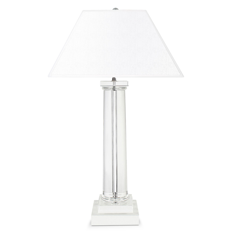 Настольная лампа Eichholtz Table Lamp Kensington Прозрачный Белый Никель Настольная лампа Eichholtz Table Lamp Kensington Прозрачный Белый Никель в Волгограде | Loft Concept