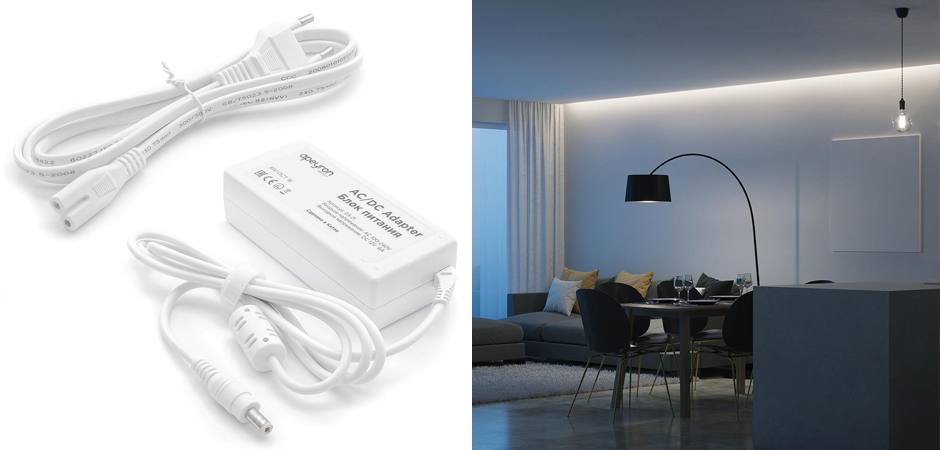 Комплект светодиодной ленты 14,4W/m 60LED/m 5050SMD холодный белый 1M Комплект светодиодной ленты 14,4W/m 60LED/m 5050SMD холодный белый 1M - Loft-Concept в Волгограде